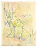 Forest in Fontainebleau  1893 (W/C on Paper)