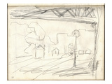 Exterior of the Gare Saint-Lazare (Pencil on Paper)