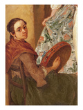 The Dance Lesson  Detail of the Tambourine Player (Oil on Canvas)