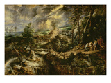 Landscape with Philemon and Baucis C1625 (Oil on Panel)