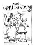 The Month of April  Inca Festival (Woodcut)