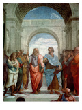 Aristotle and Plato: Detail from the School of Athens in the Stanza Della Segnatura  1510-11