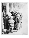 Beggars Receiving Alms  1648 (Etching)