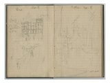 Houses  Windmill  from a Sketchbook  September 1885 (Pencil on Paper)