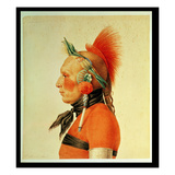 An Osage Warrior  1804 (Colour Litho)