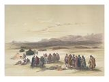 Encampment of the Alloeen in Wady Araba (Hand-Coloured Litho)