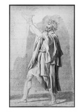 Father of the Horatii  Study for 'The Oath of the Horatii'  C1785 (Pencil on Paper)
