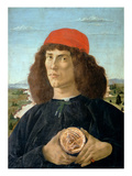 Portrait of a Young Man Holding a Medallion of Cosimo I De' Medici ('The Elder') (1389-1463)