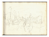 The Port at Zaandam (Pencil on Paper)