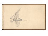 Mediterranean Sailing Boat  C1884 (Pencil on Paper)
