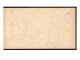 Landscape Near Bordighera  C1884 (Pencil on Paper)