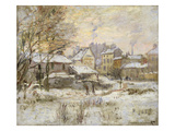 Snow Effect with Setting Sun  1875 (Oil on Canvas)