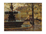 La Fontaine  Paris  1904 (Oil on Panel)