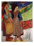 Little Breton Girls by the Sea  1889 (Oil on Canvas)