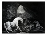 A Horse Startled by a Lioness  Engraved by Benjamin Green  1774 (Engraving)