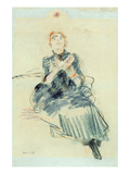 Young Girl Playing with a Ball  1886 (Pastel on Paper)