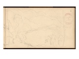 Arziglia Bay and Capo Nero  East of Bordighera  C1884 (Pencil on Paper)