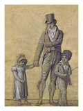 Father with His Daughter  Study for 'The Shower' (Pencil on Paper)