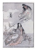 A Witch and a Woman  from a Manga (Colour Woodblock Print)