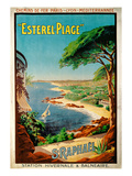 Poster Advertising Esterel-Plage  StRaphael  C1920 (Colour Litho)