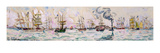 The Departure of the Fishing Trawlers to Newfoundland  1928 (W/C on Paper)