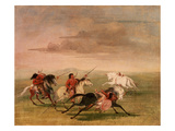 Red Indian Horsemanship (Oil on Canvas)