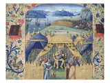 Julius Caesar (100-44 BC) Receiving the Germanic Ambassador  C1450 (Vellum)