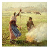 White Frost  Woman Breaking Wood  1890