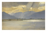 A Mountain Landscape (Oil on Board)