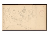 Citta Alta at Bordighera  C1884 (Pencil on Paper)