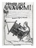 The First 'street' or Age Group of Women  a Weaver of Thirty-Three Years (Woodcut)