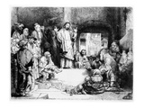Christ Preaching  C1652 (Etching)