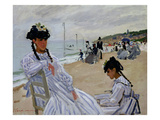 On the Beach at Trouville  1870-71 (Oil on Canvas)