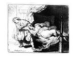 Joseph and Potiphar's Wife  1634 (Etching)