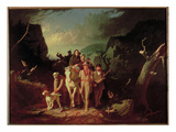 Daniel Boone Escorting Settlers Through the Cumberland Gap  1851-52 (Oil on Canvas)