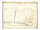 Clipper of Argenteuil Tacking (Pencil on Paper)