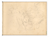 Two Young Women Painting (Pencil on Paper)