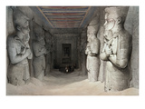Interior of the Temple of Aboo Simbel  from 'Egypt and Nubia'  Lithograph by Louis Haghe  1849