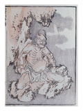 A Genie  from a Manga (Coloured Woodblock Print)