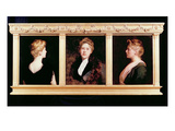 Triple Portrait of a Woman (Oil on Canvas)