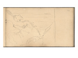 The Customs Officers' Hut and the Gorge of Petit-Ailly (Pencil on Paper)