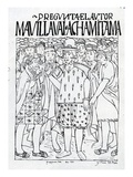 Poma De Ayala Inquires About the History of Ancient Peru (Woodcut)