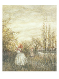 Honeysuckle  1905 (W/C Heightened with White and Stopping Out on Paper)