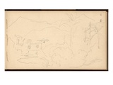 Strada Romana at Bordighera  C1884 (Pencil on Paper)