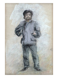 Portrait of Claude Monet (1840-1926) Standing  1875 (Pastel on Paper)
