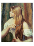 Blonde Girl Combing Her Hair  1894