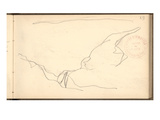 Cliff  West of Dieppe (Pencil on Paper)