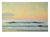 Sea Study - Evening (Oil on Panel)