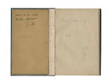 Inside Cover and Front Page from a Sketchbook  'Sketchbook of My Mother Berthe Morisot'  1888-89