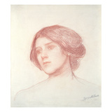 Head of a Girl (Red Chalk on Paper)